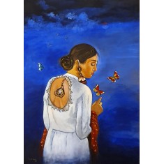 Kausar Bhatti, 24 x 36 Inch, Acrylic on Canvas, Figurative Painting, AC-KSR-023